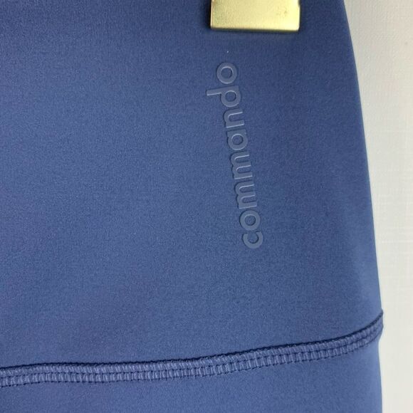 Commando Women’s Navy Fast Track Bike Shorts legging With Pockets Size Small - Picture 3 of 5